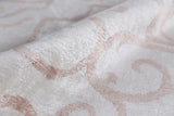 Exquisite Rugs Bamboo Silk Hand Knotted Bamboo Silk in 5025 Light Pink/Ivory 9' x 12' Area Rug