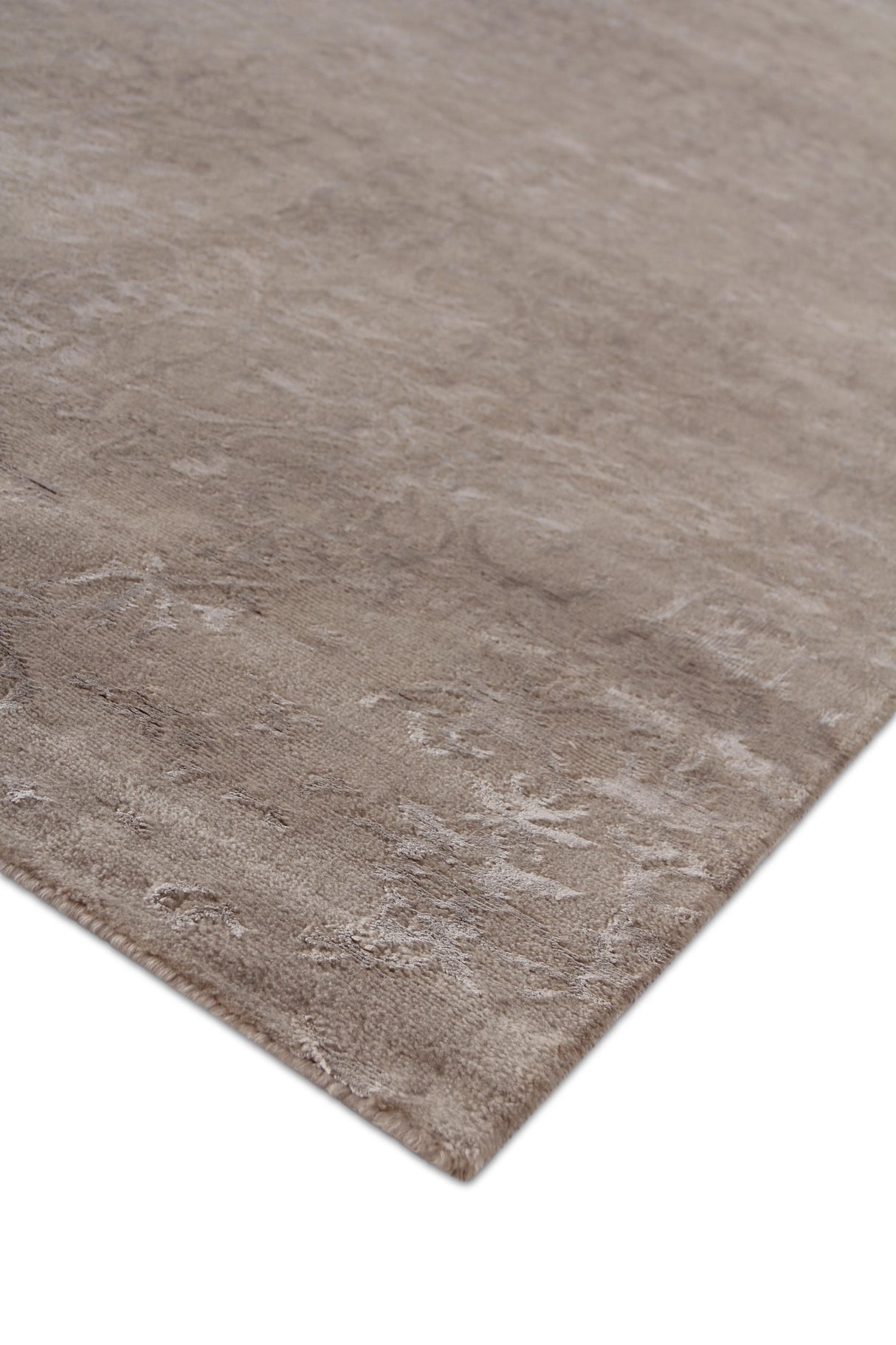 Exquisite Rugs Fine Bamboo Hand Knotted Bamboo Silk in 5045 Light Silver 9' x 12' Area Rug