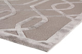 Exquisite Rugs Metro Velvet Hand Knotted Wool/Viscose in 5046 Light Taupe 10' x 14' Area Rug