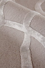 Exquisite Rugs Metro Velvet Hand Knotted Wool/Viscose in 5046 Light Taupe 10' x 14' Area Rug