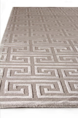 Exquisite Rugs Metro Velvet Hand Knotted Wool/Viscose in 5048 Taupe 12' x 15' Area Rug