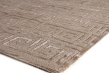 Exquisite Rugs Metro Velvet Hand Knotted Wool/Viscose in 5049 Beige 8' x 10' Area Rug