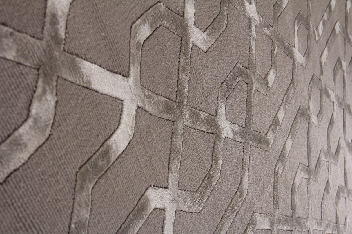 Exquisite Rugs Metro Velvet Hand Knotted Wool/Viscose in 5057 Taupe 12' x 15' Area Rug
