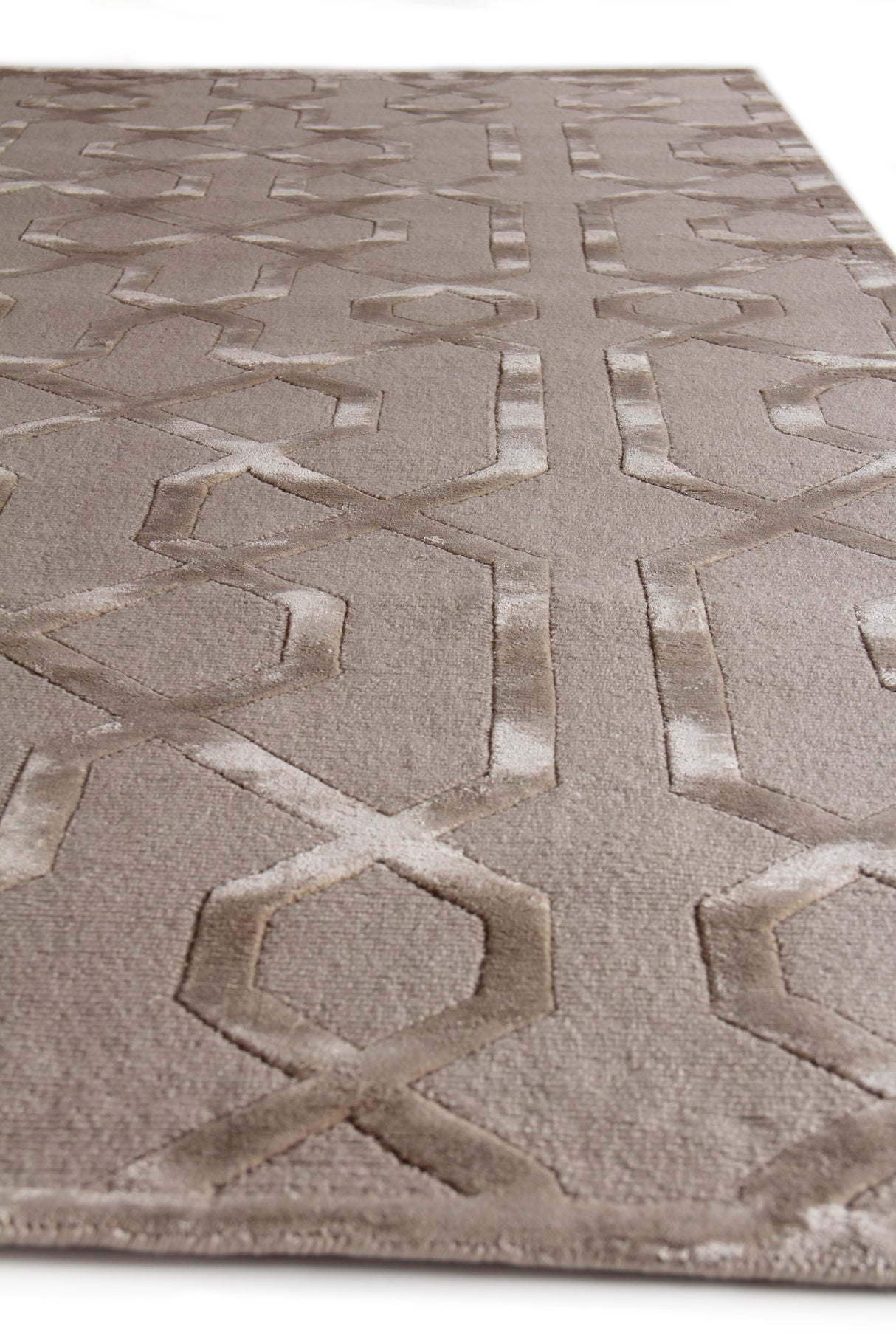 Exquisite Rugs Metro Velvet Hand Knotted Wool/Viscose in 5058 Light Beige 12' x 15' Area Rug