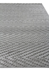 Exquisite Rugs Smooch Geo Hand Loomed Bamboo Silk in 5091 Aqua 9' x 12' Area Rug