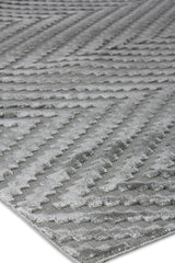 Exquisite Rugs Smooch Geo Hand Loomed Bamboo Silk in 5091 Aqua 9' x 12' Area Rug
