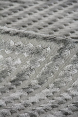 Exquisite Rugs Smooch Geo Hand Loomed Bamboo Silk in 5091 Aqua 9' x 12' Area Rug