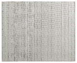 Exquisite Rugs Smooch Geo Hand Loomed Bamboo Silk in 5163 Silver 6' x 9' Area Rug