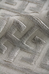 Exquisite Rugs Smooch Geo Hand Loomed Bamboo Silk in 5163 Silver 6' x 9' Area Rug