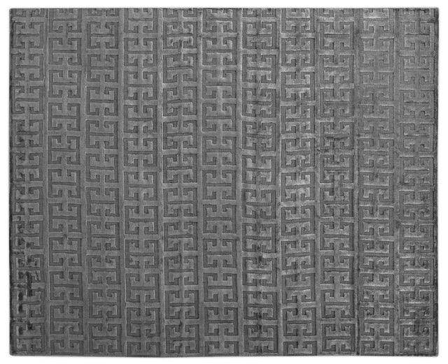 Exquisite Rugs Kingsley Hand Loomed Bamboo Silk in 5165 Aqua 8' x 10' Area Rug