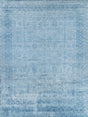 Exquisite Rugs Antique'd Silk Hand Knotted Bamboo Silk in 5171 Blue 6' x 9' Area Rug