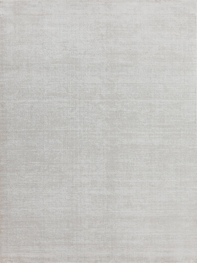 Exquisite Rugs Duo Hand-loomed Wool/Bamboo Silk 5175 White/Beige 2' x 3' Area Rug