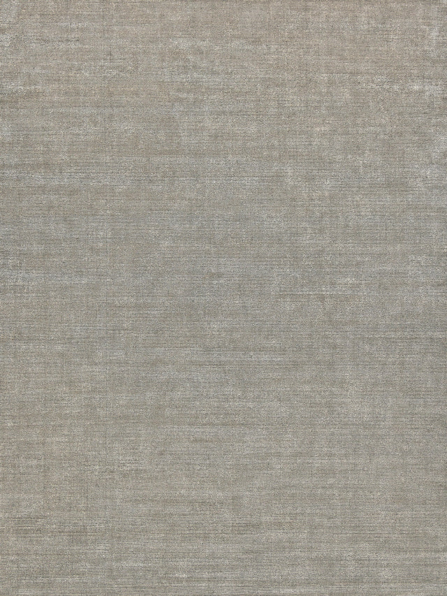 Exquisite Rugs Duo Hand-loomed Wool/Bamboo Silk 5176 Silver/Dark Gray 2' x 3' Area Rug