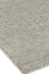 Exquisite Rugs Duo Hand-loomed Wool/Bamboo Silk 5176 Silver/Dark Gray 2' x 3' Area Rug