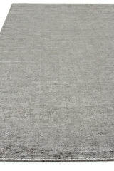 Exquisite Rugs Duo Hand-loomed Wool/Bamboo Silk 5177 Dark Gray/Silver 2' x 3' Area Rug