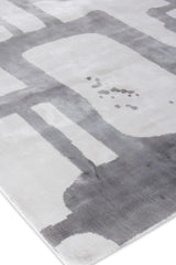 Exquisite Rugs Koda Hand Loomed Bamboo Silk in 5179 Ivory/Silver 9' x 12' Area Rug