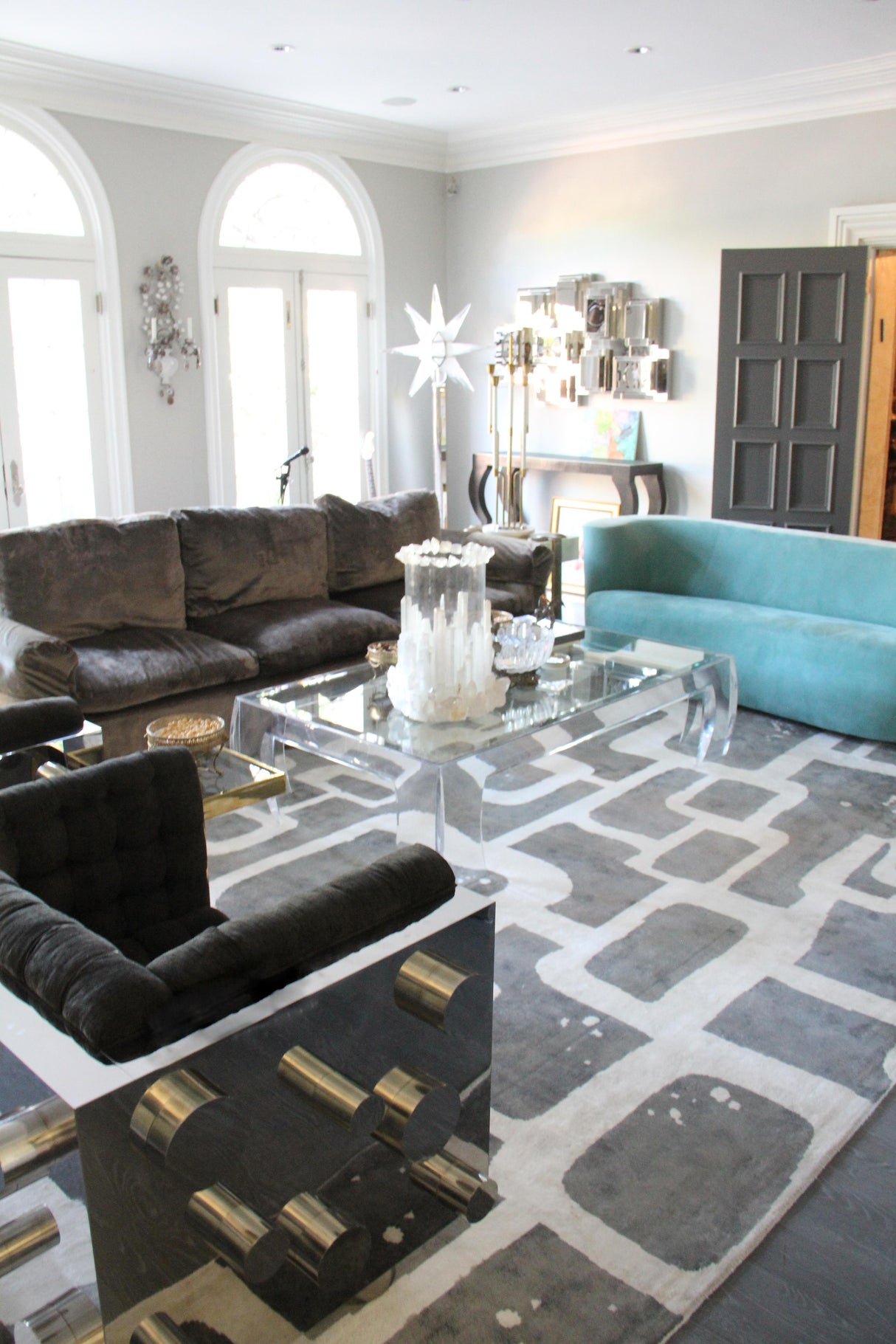 Exquisite Rugs Koda Hand Loomed Bamboo Silk in 5180 Ivory/Charcoal 10' x 8' Area Rug