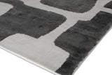 Exquisite Rugs Koda Hand Loomed Bamboo Silk in 5180 Ivory/Charcoal 10' x 8' Area Rug