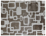 Exquisite Rugs Koda Hand Loomed Bamboo Silk in 5183 Brown/Silver 10' x 14' Area Rug