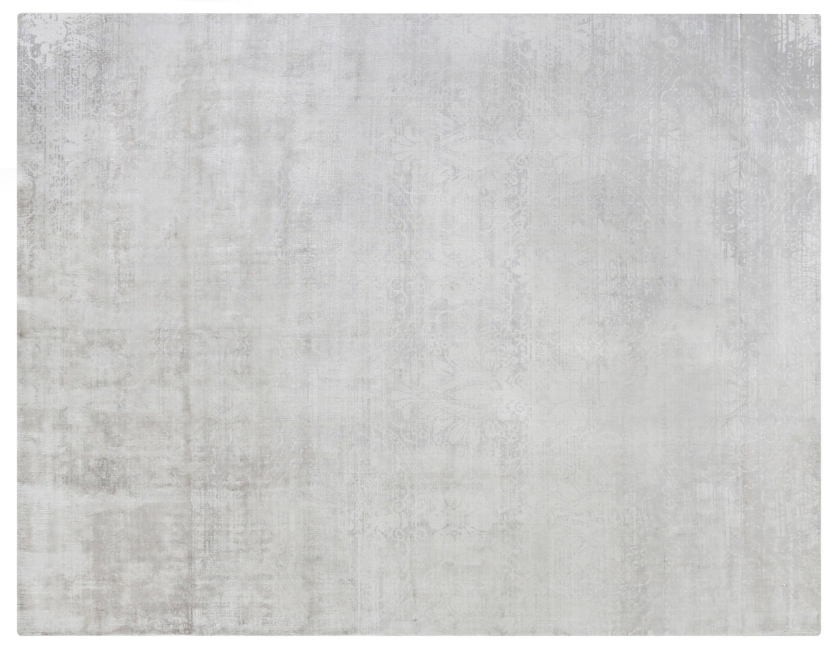 Exquisite Rugs Koda Hand Loomed Bamboo Silk in 5185 Metal 8' x 10' Area Rug