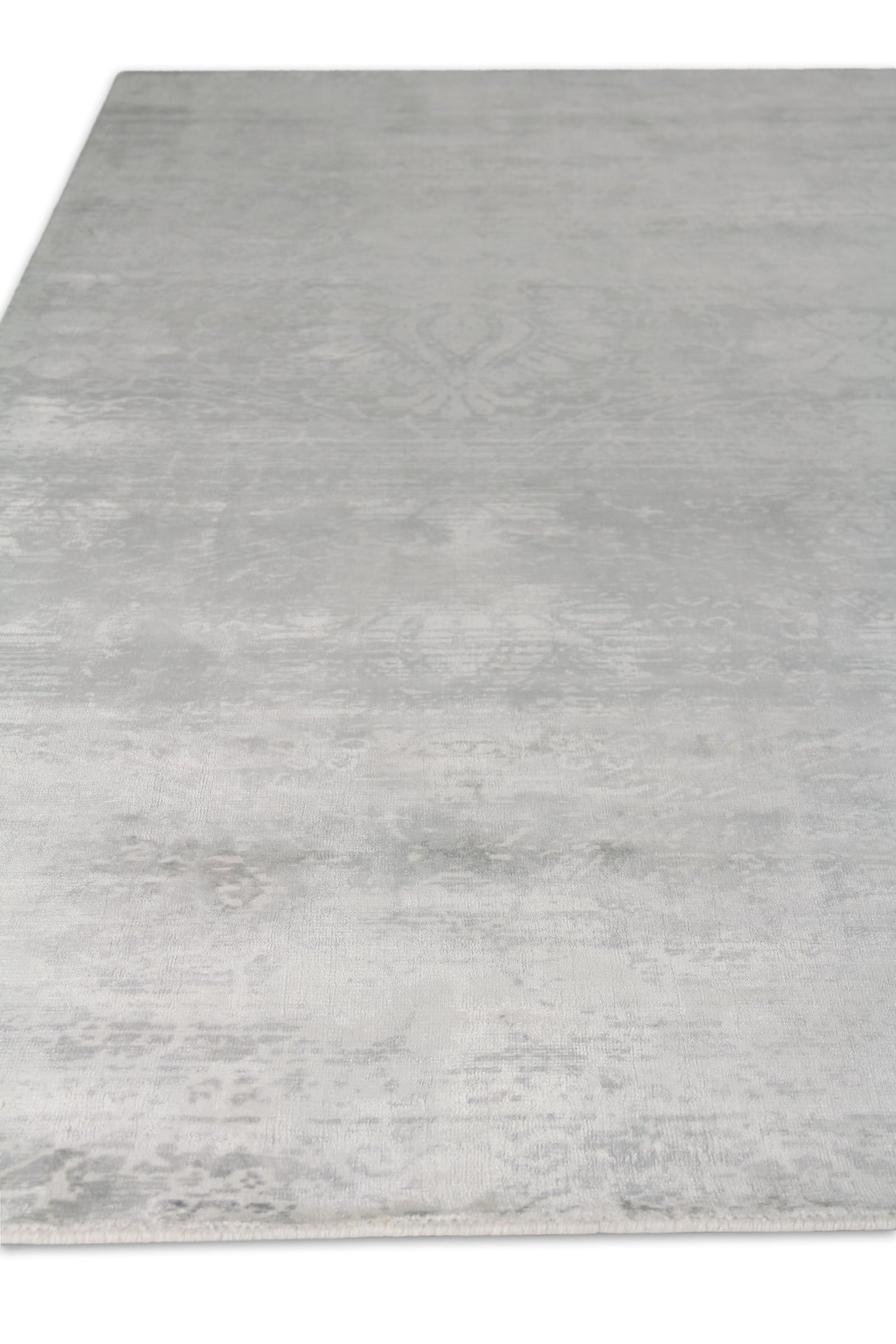 Exquisite Rugs Koda Hand Loomed Bamboo Silk in 5186 Blue/Gray 8' x 10' Area Rug