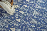 Exquisite Rugs Sarasota Hand Tufted New Zealand Wool in 5251 Navy/Gray 12' x 15' Area Rug