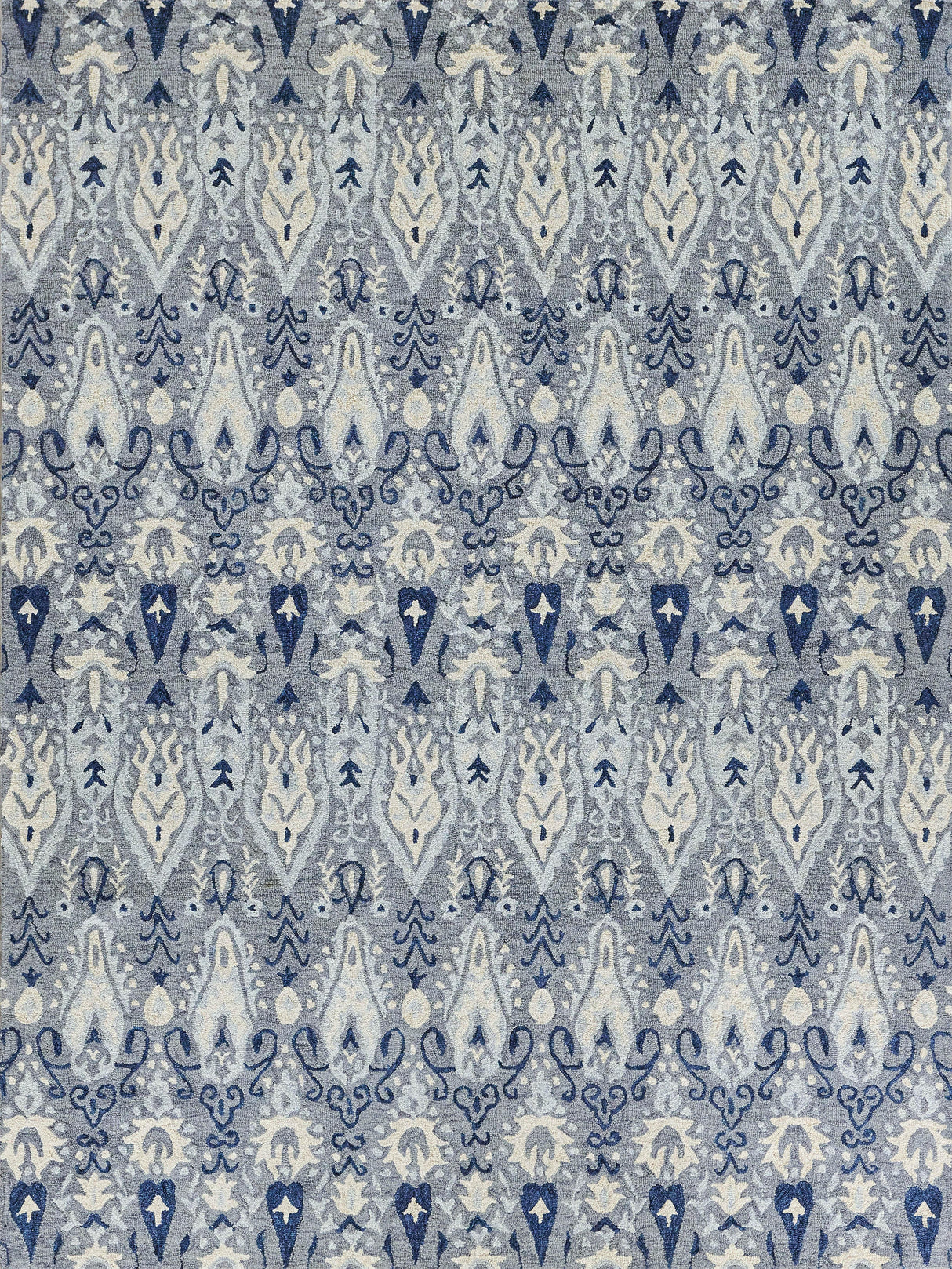 Exquisite Rugs Sarasota Hand Tufted New Zealand Wool in 5252 Gray/Light Blue 5' x 8' Area Rug