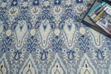 Exquisite Rugs Sarasota Hand Tufted New Zealand Wool in 5252 Gray/Light Blue 8' x 10' Area Rug