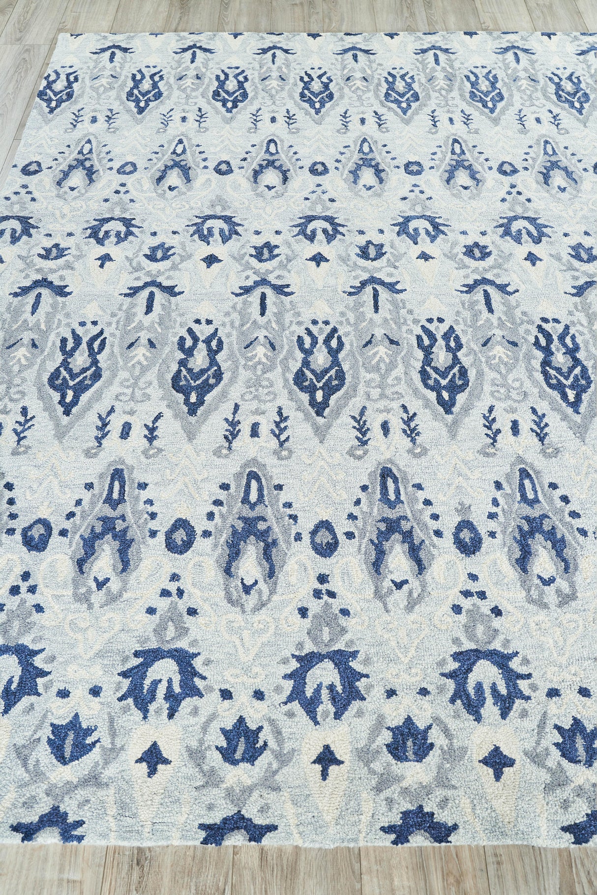 Exquisite Rugs Sarasota Hand Tufted New Zealand Wool in 5253 Light Blue/Gray 12' x 15' Area Rug