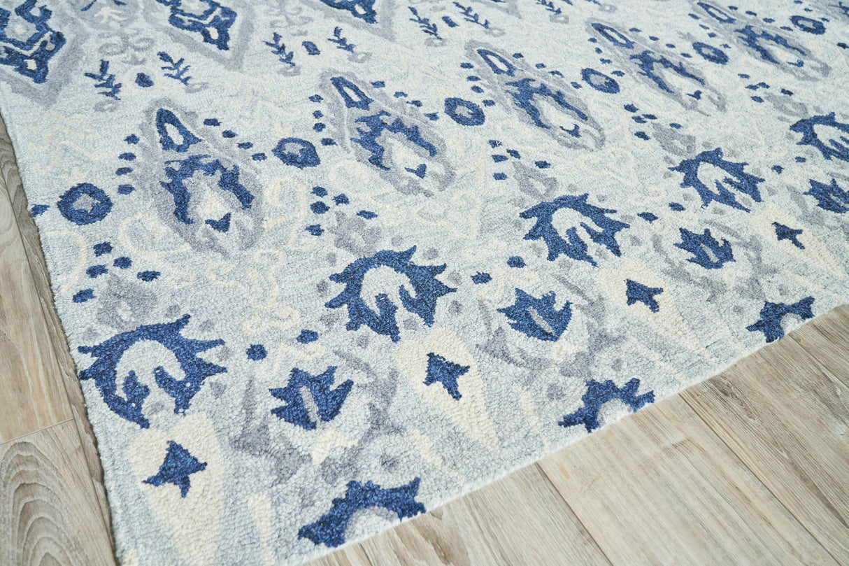 Exquisite Rugs Sarasota Hand Tufted New Zealand Wool in 5253 Light Blue/Gray 14' x 18' Area Rug