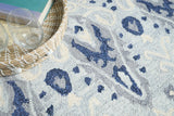 Exquisite Rugs Sarasota Hand Tufted New Zealand Wool in 5253 Light Blue/Gray 6' x 9' Area Rug