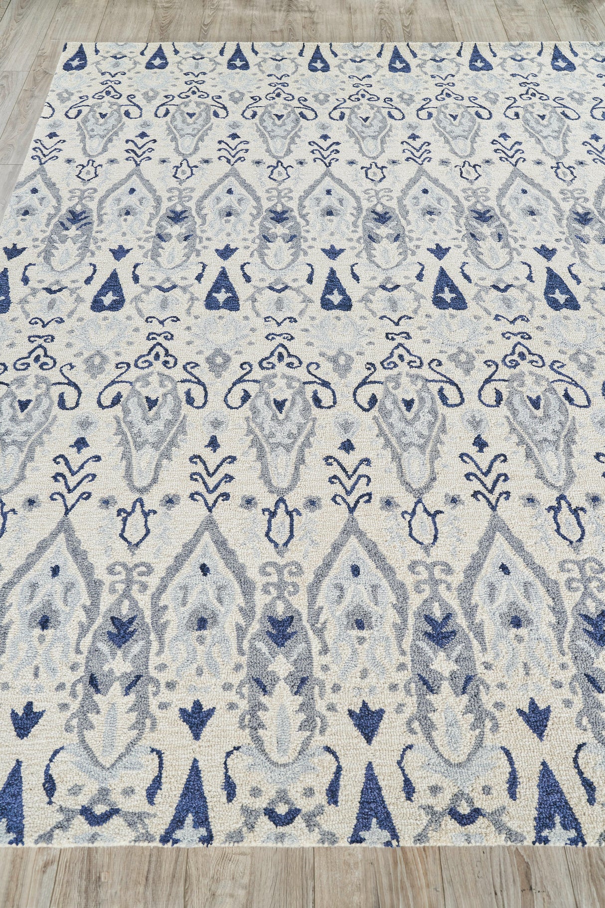 Exquisite Rugs Sarasota Hand Tufted New Zealand Wool in 5254 Ivory/Gray 10' x 14' Area Rug