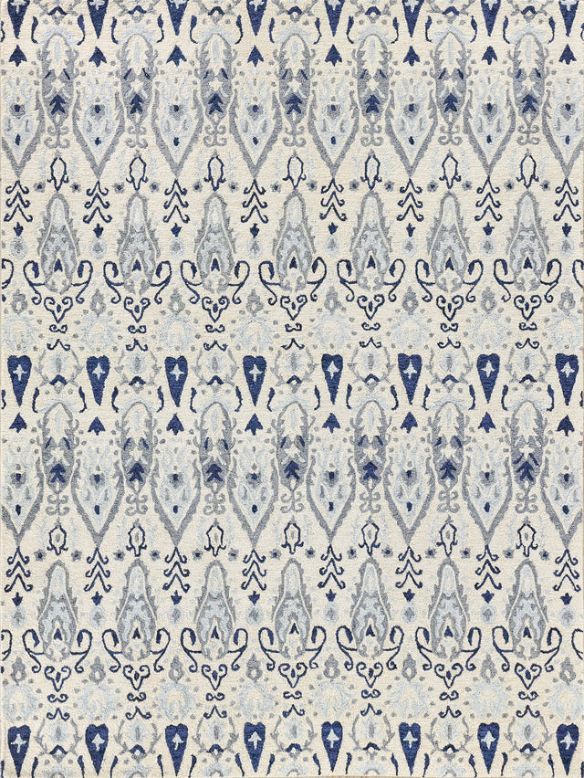 Exquisite Rugs Sarasota Hand Tufted New Zealand Wool in 5254 Ivory/Gray 5' x 8' Area Rug