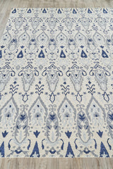 Exquisite Rugs Sarasota Hand Tufted New Zealand Wool in 5254 Ivory/Gray 5' x 8' Area Rug