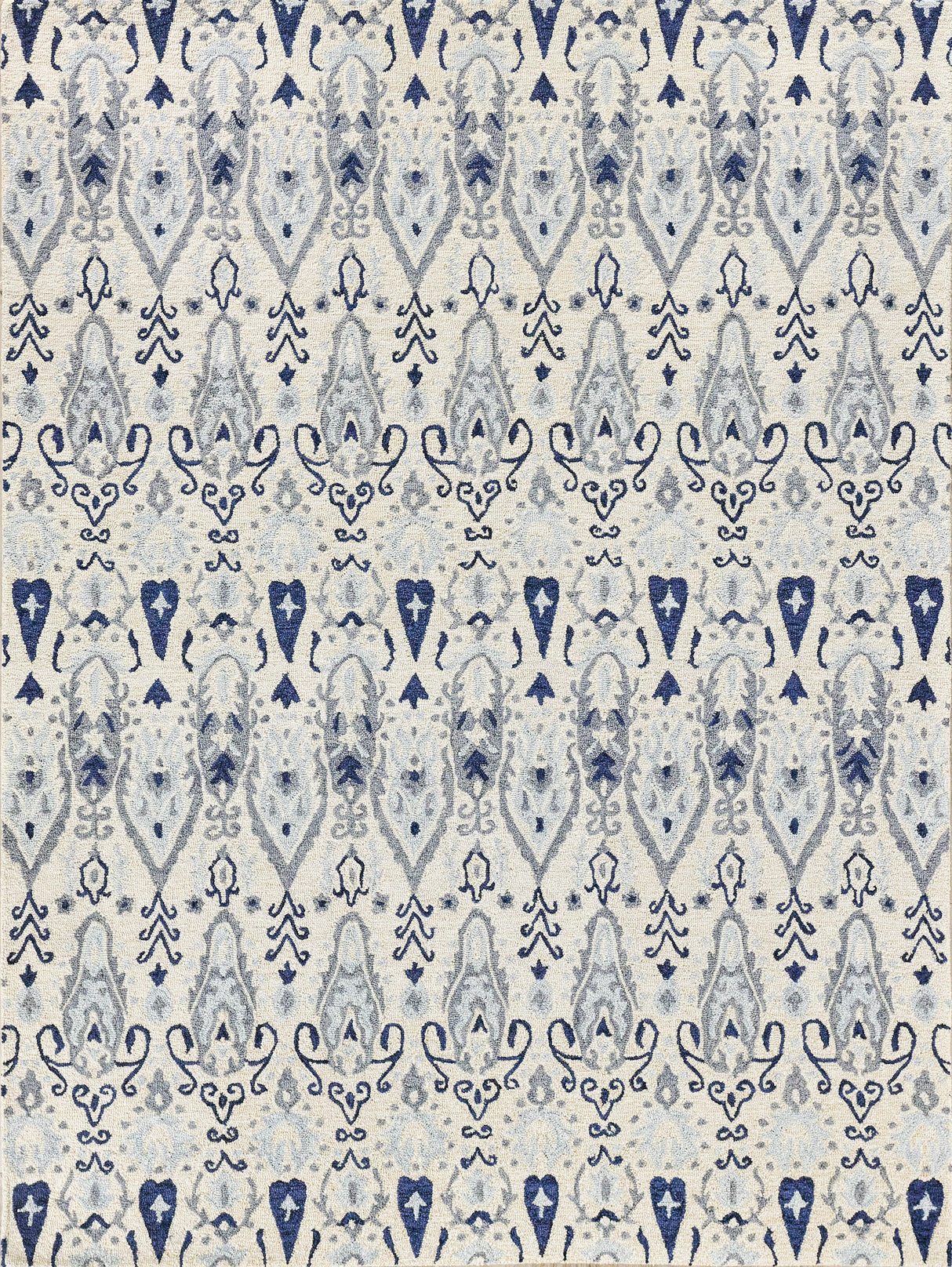 Exquisite Rugs Sarasota Hand Tufted New Zealand Wool in 5254 Ivory/Gray 6' x 9' Area Rug