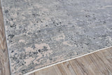 Exquisite Rugs Aspirations Powerloom Polyester/Acrylic in 5265 Gray/Blue 9' x 12' Area Rug