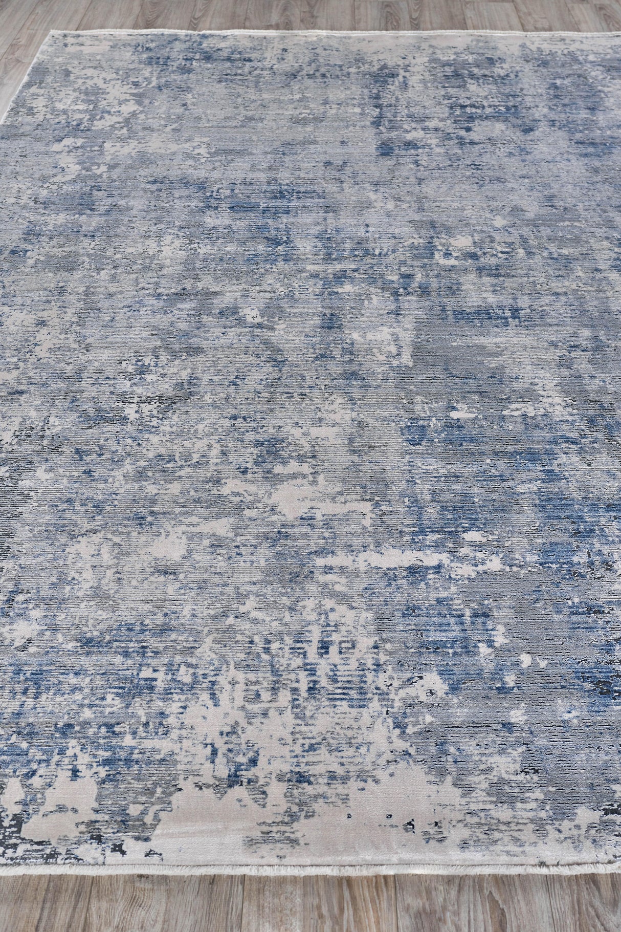 Exquisite Rugs Aspirations Powerloom Polyester/Acrylic in 5265 Gray/Blue 9' x 12' Area Rug