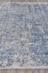 Exquisite Rugs Aspirations Powerloom Polyester/Acrylic in 5265 Gray/Blue 9' x 12' Area Rug