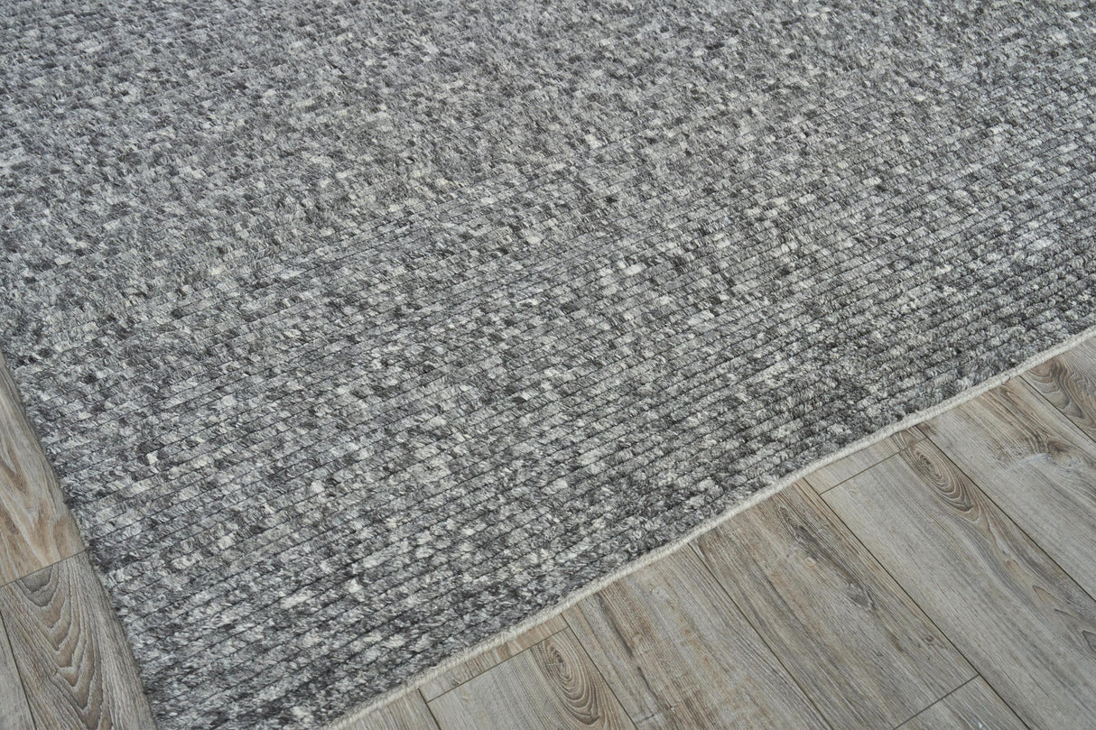 Exquisite Rugs Kaza Hand-loomed New Zealand Wool 5301 Charcoal/Gray 2' x 3' Area Rug