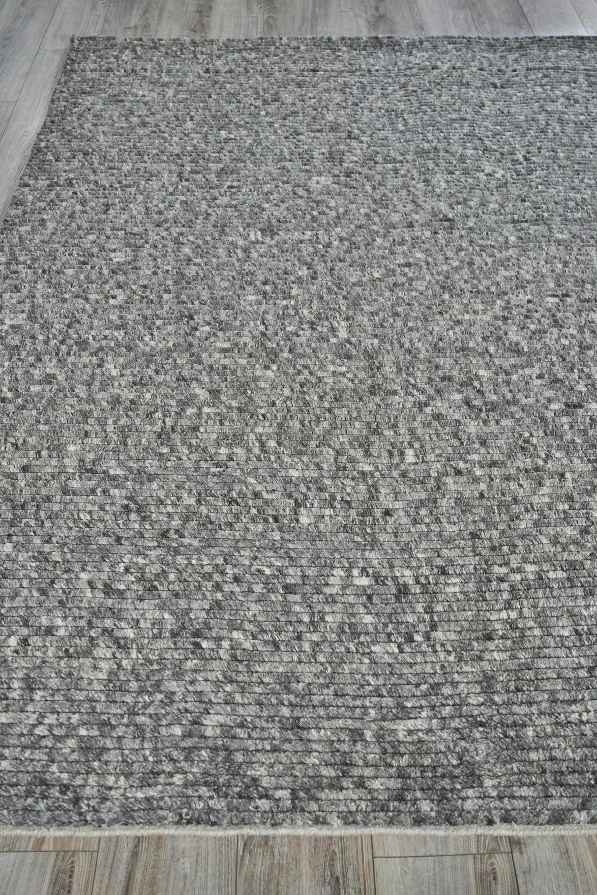 Exquisite Rugs Kaza Hand-loomed New Zealand Wool 5301 Charcoal/Gray 2' x 3' Area Rug