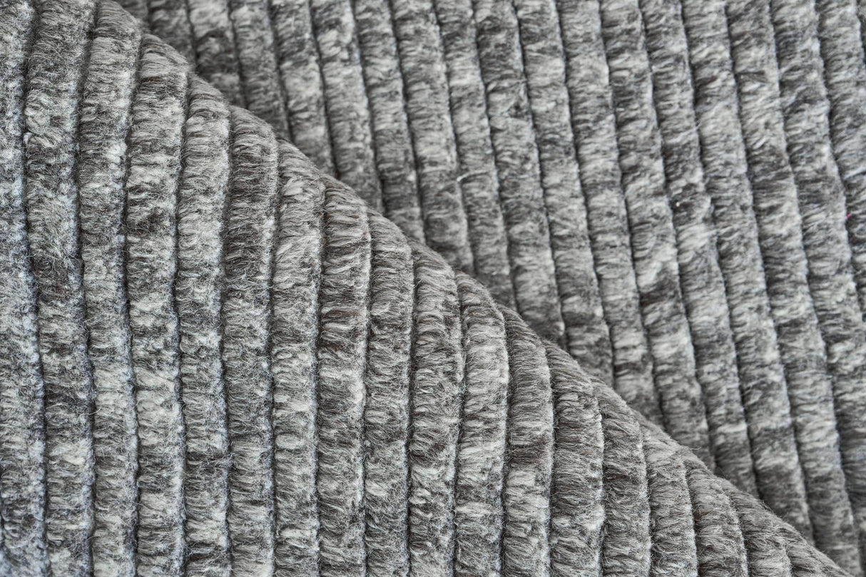 Exquisite Rugs Kaza Hand-loomed New Zealand Wool 5301 Charcoal/Gray 2' x 3' Area Rug