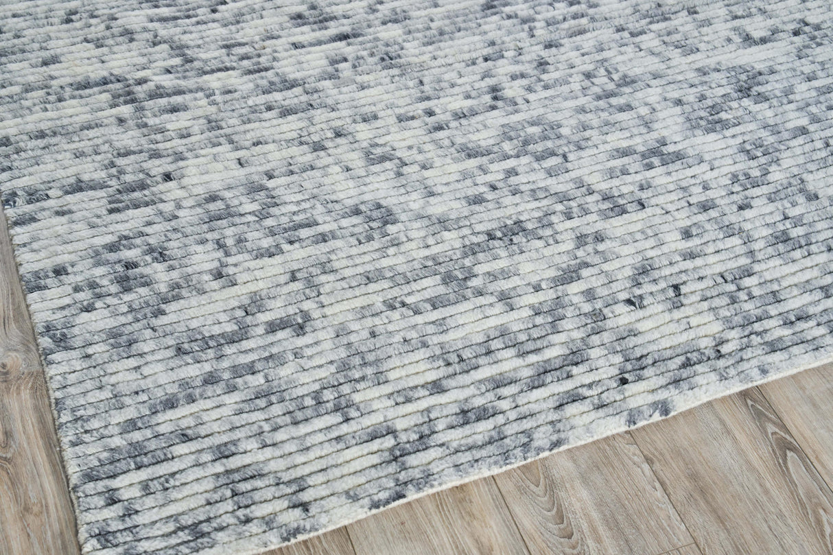 Exquisite Rugs Kaza Hand-loomed New Zealand Wool 5305 Ivory/Light Gray 2' x 3' Area Rug