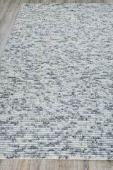 Exquisite Rugs Kaza Hand-loomed New Zealand Wool 5305 Ivory/Light Gray 2' x 3' Area Rug