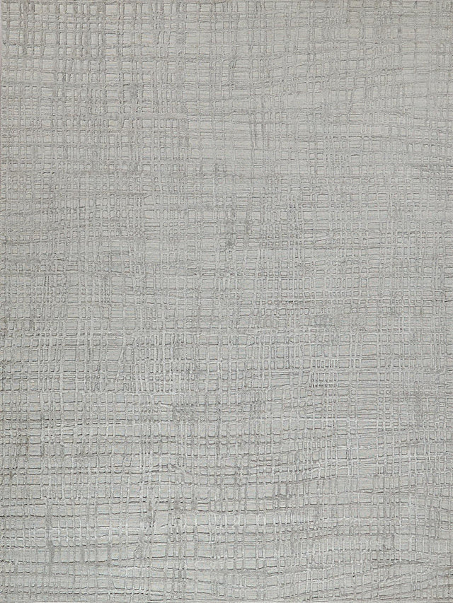 Exquisite Rugs Crescendo Hand Loomed Bamboo Silk in 5325 Silver 4' x 6' Area Rug