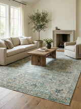 Exquisite Rugs Kensington Hand-loomed Wool/Bamboo Silk 5339 Blue 18' x 12' Area Rug