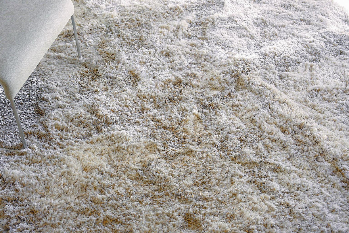 Exquisite Rugs Sumo Shag Hand Loomed Polyester/Microfiber 5343 Beige 2' x 3' Area Rug