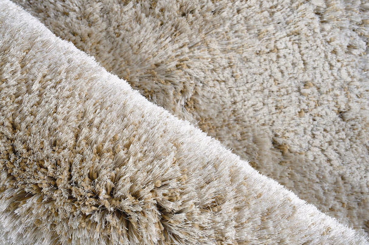 Exquisite Rugs Sumo Shag Hand Loomed Polyester/Microfiber 5343 Beige 2' x 3' Area Rug