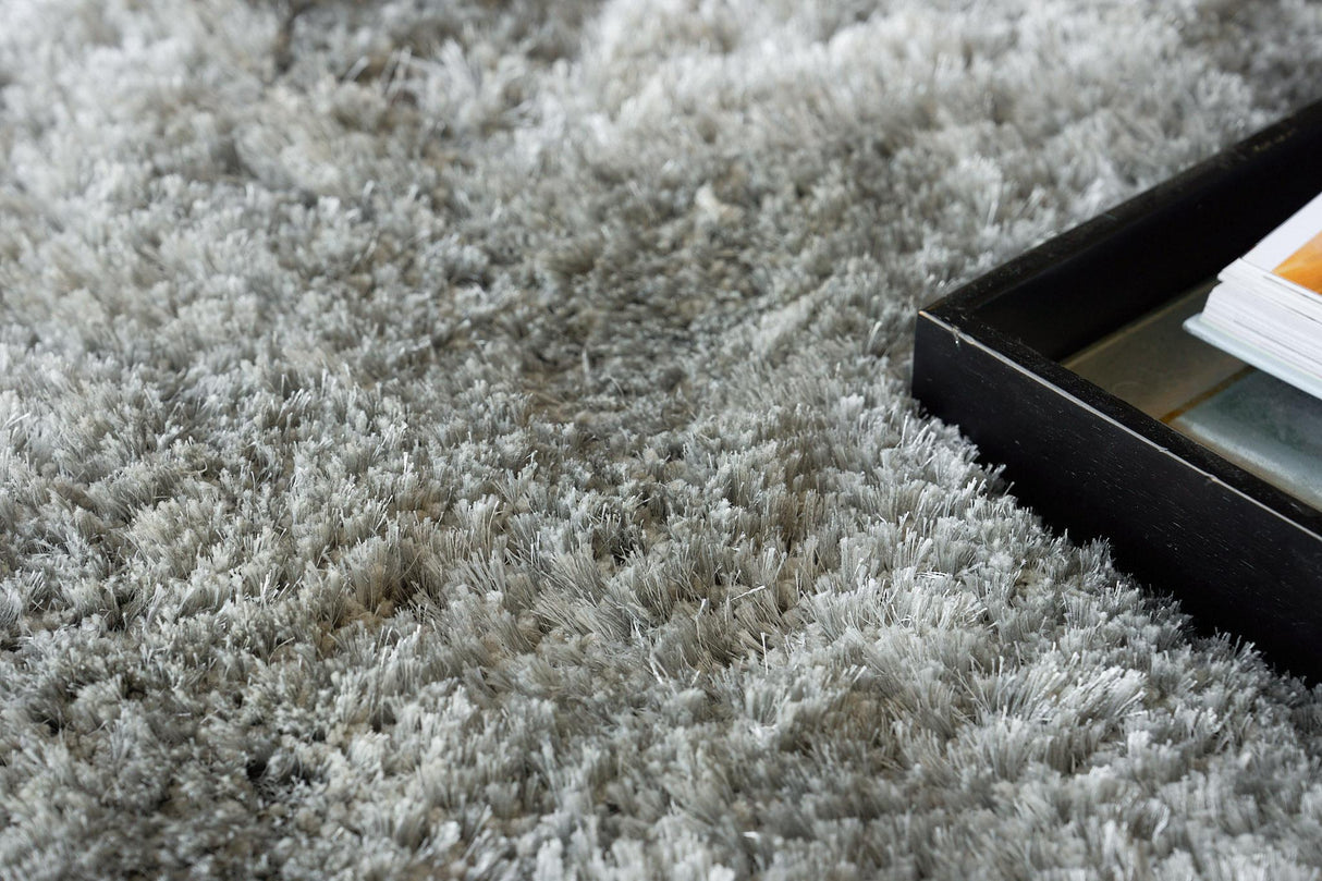 Exquisite Rugs Sumo Shag Hand-loomed Polyester/Microfiber 5345 Gray 2' x 3' Area Rug