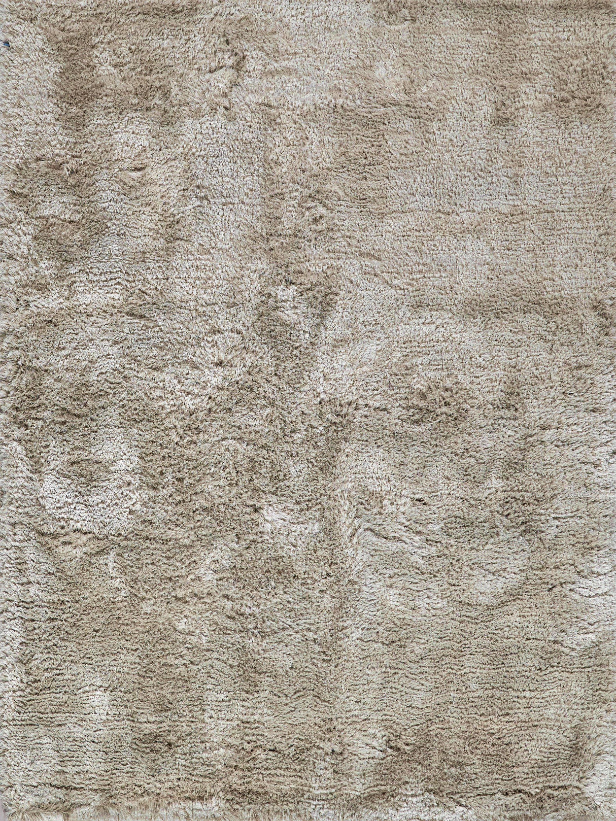 Exquisite Rugs Sumo Shag Hand Loomed Polyester/Microfiber in 5380 Light Beige 6' x 9' Area Rug