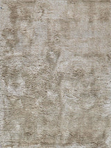 Exquisite Rugs Sumo Shag Hand Loomed Polyester/Microfiber in 5380 Light Beige 6' x 9' Area Rug
